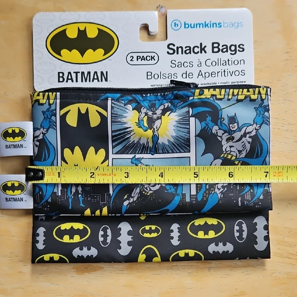 Bumkins Batman Snack Bags - Black and Blue Comic Design - Picture 9 of 12